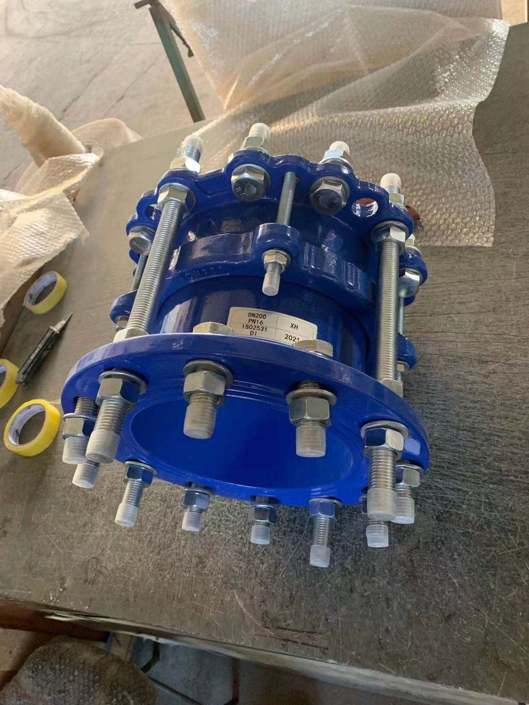 Juntas (todo tipo de adaptador de brida, desmantelamiento de la junta, acoplamientos para tuberías de hierro dúctil o PVC, tubería HDPE)